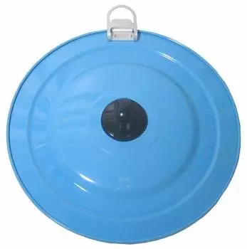 Крышка для сковороды Fujita Metal с крючком, алюминий, размер L, синяя, 22~28 см