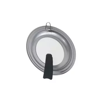 Крышка для сковороды Pearl Metal, крышка для сковороды, подставка со стеклянным окном, силиконовая обработка Chiiino 18~20 см HB-6566 серебряный