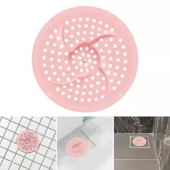 Крышка для слива душа Силиконовая присоска с тонкими отверстиями Круглые мягкие антизасоряющиеся полы Слив для душа Ванна Ситечко для раковины Уловитель волос Аксессуары для ванной комнаты белый