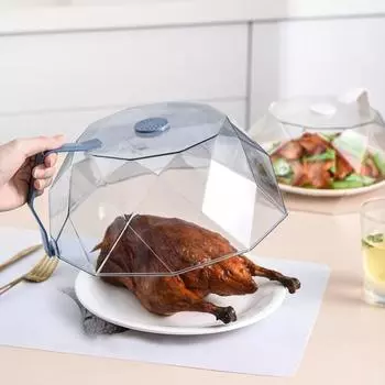 Крышка для сохранения свежести микроволновой печи, маслостойкая крышка, многоразовые кухонные аксессуары синий