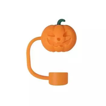 Крышка для соломинки на Хэллоуин для чашки, силиконовая насадка для соломинки 10 мм, пыленепроницаемые многоразовые наконечники для соломинки для стакана B