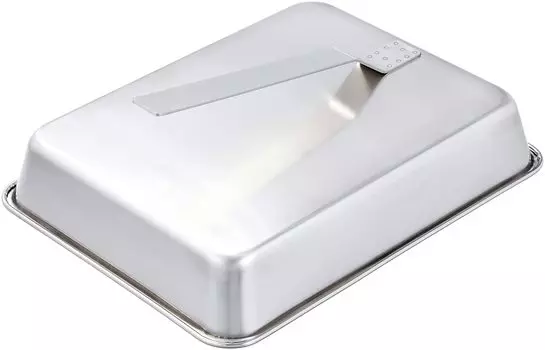 Крышка для стейка Endo Shoji TKG Teppanyaki, размер ручки 355 x 270 x 63 мм, нержавеющая сталь, гигиеничная, подходит для коммерческого использования GST09010 Нет. 10 Устойчив к ржавчине серебряный