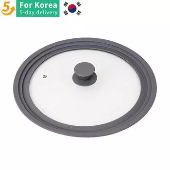 Крышка для стеклянной кастрюли с силиконовым ободком — защитная крышка из закаленного стекла, устойчивая к проливам и ударам, для универсальных кастрюль для домашней кухни