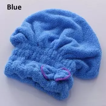Крышка для сушки волос Микрофибра Ultra Absorbent Hair Dry Wrap Cap Fast Drier