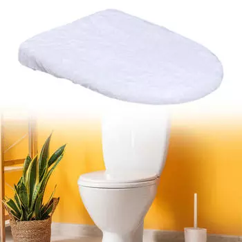 Крышка для унитаза в ванной, коврик для сиденья унитаза, эластичные края, впитывающий протектор для ванной комнаты белый