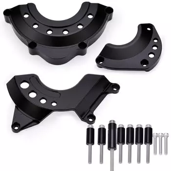 Крышка двигателя LEDISHUN, слайдер двигателя, защита двигателя, применимая к Kawasaki Z900 Z900RS Z900RSCAFE для всех лет (Z900RS/кафе, черный) чёрный