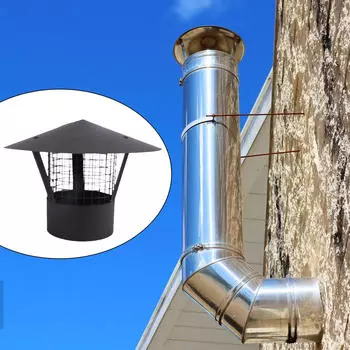 Крышка дымохода Крышка камина из нержавеющей стали Вентиляция дома Выхлопная система Крыша Fit for 125mm Pipe