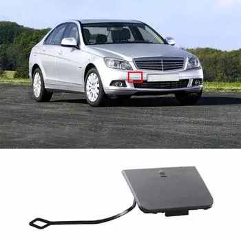 Крышка фаркопа переднего бампера с грунтовкой для Mercedes W204 C250 C300 C280 C350 красный