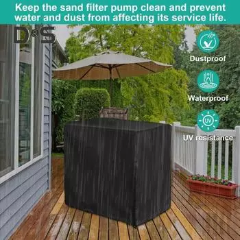 Крышка фильтра для бассейна для насоса с песочным фильтром Intex Регулируемая водонепроницаемая ткань Оксфорд Крышка насоса для бассейна Крышка насоса для песочного фильтра для бассейна Защитный рукав M