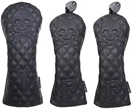 Крышка головки гольфа, чехол для водителя, деревянный чехол FW, чехол Utility UT, чехол Skeleton Diamond Conversion Doug, в комплекте 3 предмета (Алмазный черный, (DR1+FW2))