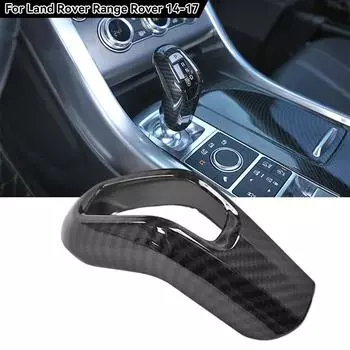 Крышка головки ручки переключения передач из углеродного волокна для автомобиля, АБС-пластик, гандбольная крышка, отделка, аксессуары для интерьера для Range Rover 14-17 чёрный