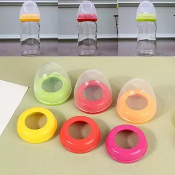 Крышка и кольцо для детской бутылочки, совместимые с широкопроходными молочными бутылками Pigeon Bottle жёлтый
