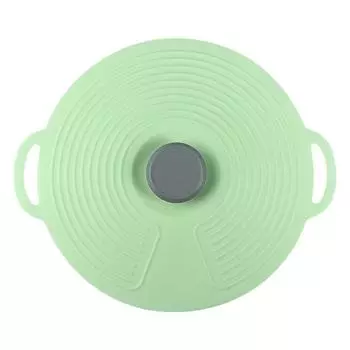 Крышка из скандинавского силикона для сохранения свежести, герметичная крышка для кастрюли, подходящая для холодильника, столовая посуда, жаропрочная крышка для миски, устойчивая к ожогам Diameter 31.3CM зелёный