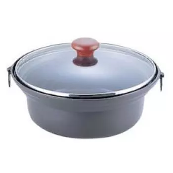 Крышка из стекла Endo Shoji Commercial Shabu, корпус, крышка, закаленное, сделано в Японии, QSY66 Кастрюля, - Алюминий, - Стекло, чёрный