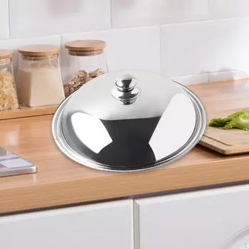 Крышка кастрюли, сменная крышка для жарки, профессиональная защита от ожогов, вок из нержавеющей стали