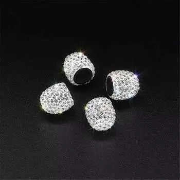 Крышка клапана автомобиля, инкрустированная алмазами, глиняная, полностью просверленная, со стразами, крышка клапана автомобиля, алмазный круг с алмазами, шина чёрный