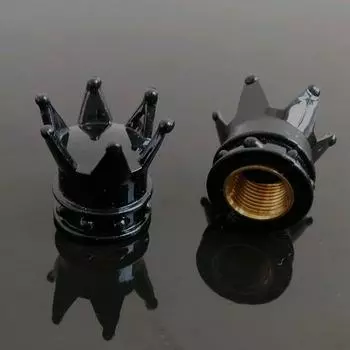 Крышка клапана колеса шины Серебряная корона ЧЕРНЫЙ бриллиантовый шток шины велосипеда автомобиля мотоцикла пылезащитный колпачок клапана грузовика колпачки Q6H W0G4 чёрный