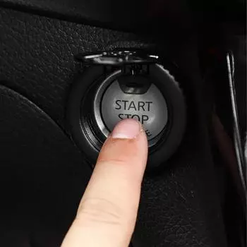 Крышка кнопки Push To Start Многоцелевые автомобильные крышки кнопок Защитная крышка кнопки запуска Декоративные крышки кнопки стартера автомобиля чёрный