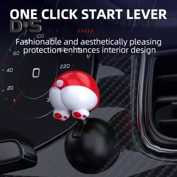 Крышка кнопки запуска автомобиля Самоклеящаяся Простая установка Универсальная подходит для автомобильной кнопки запуска в одно касание Крышка стартера Декоративные аксессуары красный