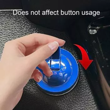 Крышка кнопки запуска автомобиля Универсальная Универсальная Применение Простая Установка Декоративная Крышка Джойстика Аксессуары чёрный