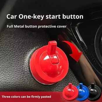 Крышка кнопки запуска автомобиля Универсальная Универсальная Применение Простая Установка Декоративная красный