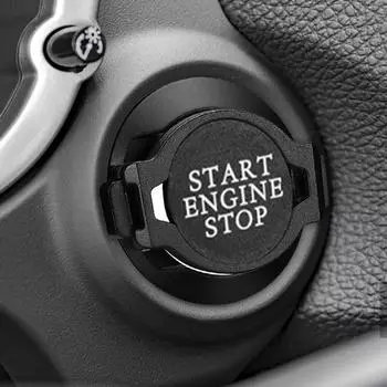 Крышка кнопки запуска автомобиля, устойчивая к царапинам, универсальная крышка кнопки запуска-остановки двигателя, модная декоративная защитная крышка зажигания чёрный
