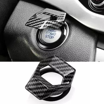 Крышка кнопки запуска двигателя автомобиля в стиле углеродного волокна для Renault Megane 2 3 Duster Logan Clio 4 3 Laguna 2 Sandero Scenic
