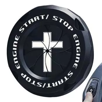 Крышка кнопки запуска двигателя Крышка кнопки двигателя автомобиля с перекрестным рисунком Крышка кнопки зажигания мотоцикла Аксессуары для салона автомобиля United States
