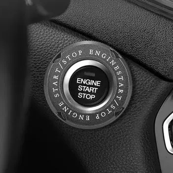Крышка кнопки запуска и остановки двигателя автомобиля, поворотный защитный кожух замка зажигания автомобиля, аксессуары для салона автомобиля, стартовые кольца