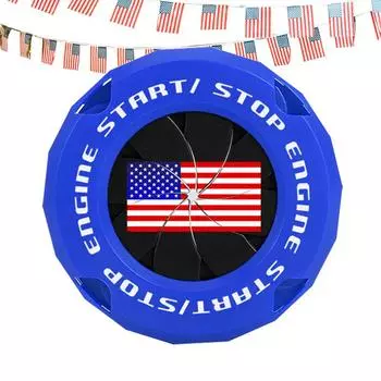 Крышка кнопки запуска и остановки двигателя автомобиля с флагом в виде Дня независимости, защитная крышка кнопки запуска и остановки двигателя автомобиля с защитой от царапин