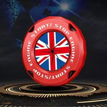 Крышка кнопки запуска и остановки двигателя Креативная крышка кнопки запуска автомобиля Автомобильные аксессуары Автомобильная запасная кнопка чёрный