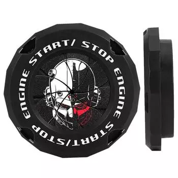 Крышка кнопки зажигания автомобиля Украшение кнопки двигателя автомобиля Крышка кнопки запуска и остановки двигателя Крышка кнопки запуска двигателя Гладкий декор для двигателя автомобиля