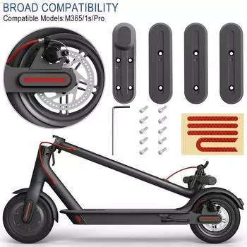 Крышка колеса, защитная наклейка в виде ракушки для электрического скутера Xiaomi Pro 1S M365, передняя и задняя защитная светоотражающая крышка ступицы колеса, детали колпака белый