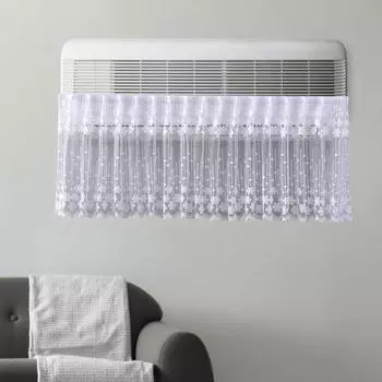 Крышка кондиционера, занавеска на лобовое стекло, защита от прямого выдувания, декоративная цветочная аппликация, кружево, внешний дефлектор переменного тока с застежкой-лентой 100cm A