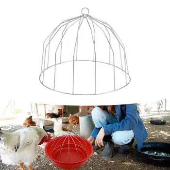 Крышка кормушки для птицы Защита лотка для кормления цыплят Простая в использовании Портативная Универсальная с ручкой для фермерства