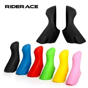 Крышка кронштейна рычага двойного управления велосипеда, силиконовая, для шоссейного велосипеда, крышка рычага тормоза, защита переключателя передач для Shimano ST R7000 R8000 чёрный