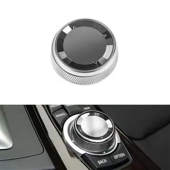 Крышка-накладка на кнопку мультимедиа из хрусталя для BMW F25 F11 F20 iDrive NBT