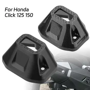 Крышка насадки на глушитель мотоцикла из глянцевого углеродного волокна черного цвета, аксессуары для украшения выхлопной трубы для Honda Click 125 150 1
