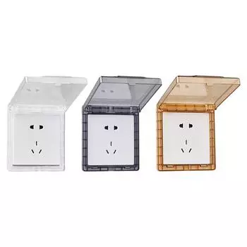 Крышка настенного выключателя, защитная крышка розетки, тип 86, ультратонкая, водонепроницаемая, для ванной комнаты, пластиковая защитная крышка розетки настенного выключателя белый