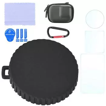Крышка объектива из ТПУ с чехлом для переноски из ПУ Защитная пленка для экрана для Osmo Action 3/4 A