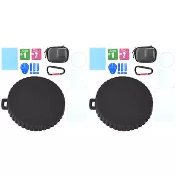 Крышка объектива из ТПУ с футляром для переноски из ПУ Защитная пленка для экрана для Osmo Action 4(D)