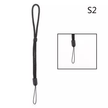 Крышка объектива Ремешок на запястье Шнурок Держатель поводка для камеры Шнур Веревка против потери Black S2