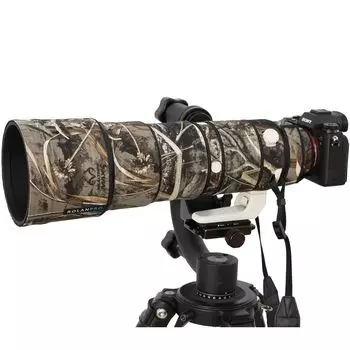 Крышка объектива ROLANPRO совместима с Sony FE G OSS Камуфляжная крышка для телеобъектива водонепроницаемая цветная сухая трава камуфляж 200-600 мм F5.6-6.3