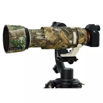 Крышка объектива ROLANPRO, совместимая с Sony FE GM OSS Камуфляжный чехол для телеобъектива, водонепроницаемый, камуфляж Color Tree | 100-400 мм f4.5-5.6 | |