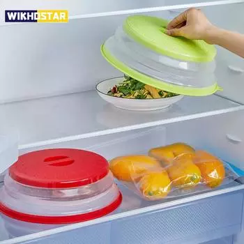 Крышка от брызг для микроволновой печи, складная крышка для пищевой тарелки, сушилка для посуды, микроволновая печь, брызгозащитная крышка, кухонная крышка для приготовления пищи светло-серый