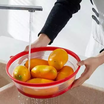 Крышка от брызг в микроволновой печи Не содержит бисфенола-А, можно мыть в посудомоечной машине Вентилируемая складная крышка с подогревом Защитная пластина для пищевых продуктов с отверстием для крючка для микроволновой печи и посудомоечной машины красны