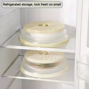 Крышка от брызг в микроволновой печи с ручкой. Складная вентилируемая крышка с отверстием для крючка. Защита от брызг для тарелки, миски. Жаростойкий кухонный гаджет без BPA. красный