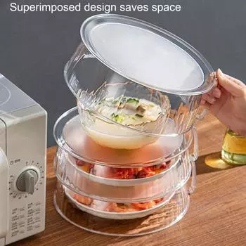 Крышка от брызг в микроволновой печи с ручкой, защитная крышка для пищевых продуктов, устойчивая к насекомым, нагревательная крышка, штабелируемая S