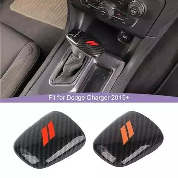 Крышка панели переключения передач автомобиля для Dodge Charger, защитная наклейка на рычаг переключения передач для Dodge Challenger 2015 года выпуска для Durango 2018 года выпуска, аксессуары ABS красный