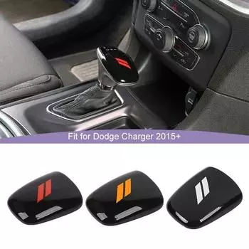 Крышка панели переключения передач автомобиля, защитная наклейка на рычаг переключения передач для Dodge Charger, Dodge Challenger 2015 Up, Durango 2018 Up, автомобильные аксессуары ABS красный